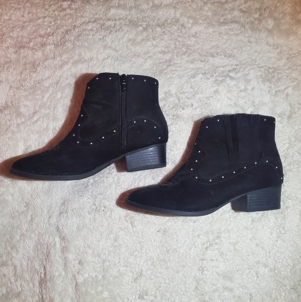 Wonder Nation black cowboy booties size 5